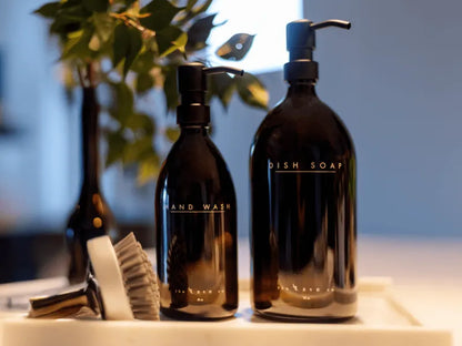 32oz Dish Soap + 16oz Hand Wash Set - Black