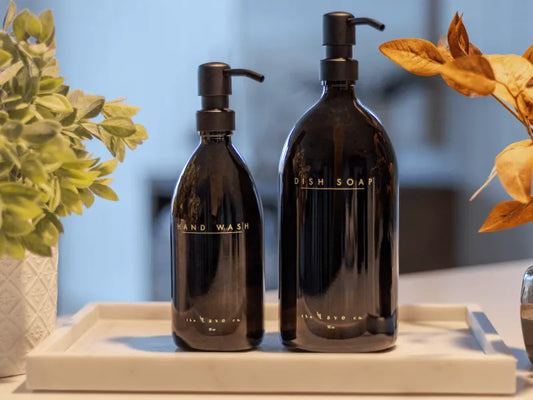 32oz Dish Soap + 16oz Hand Wash Set - Black