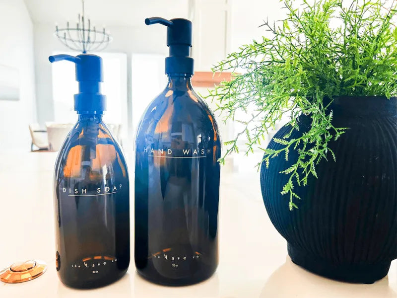 32oz Dish Soap + 16oz Hand Wash Set - Black