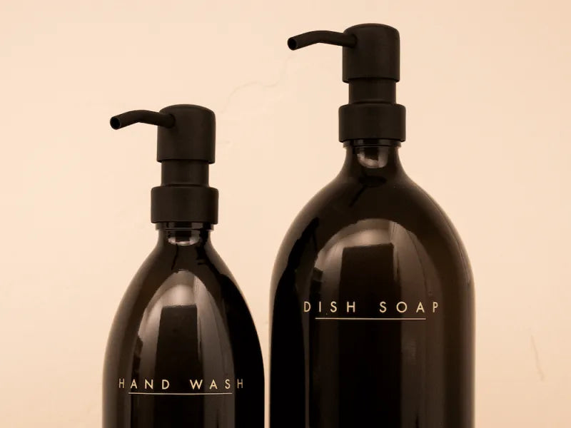 32oz Dish Soap + 16oz Hand Wash Set - Black