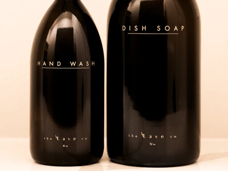 32oz Dish Soap + 16oz Hand Wash Set - Black