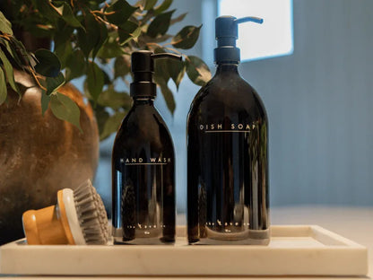 32oz Dish Soap + 16oz Hand Wash Set - Black