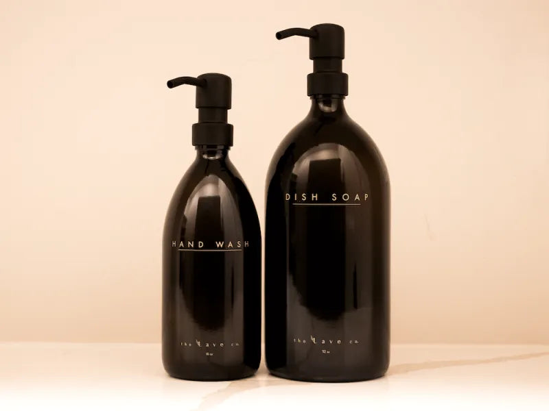 32oz Dish Soap + 16oz Hand Wash Set - Black